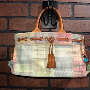 Dooney and Burke Madras Plaid Picnic Ant Print Purse